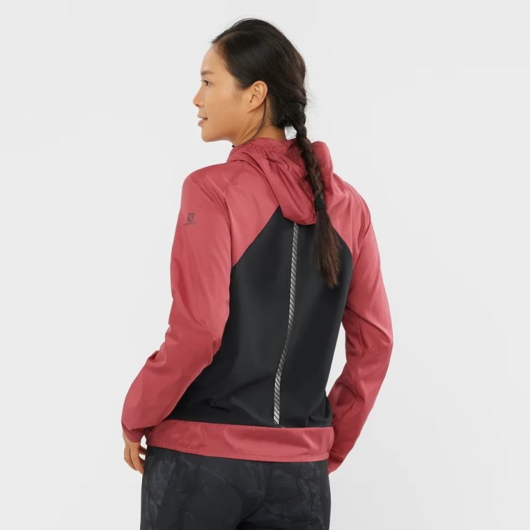 Red Salomon Bonatti Cross Wind Women's Shell Jackets | IE LN1392